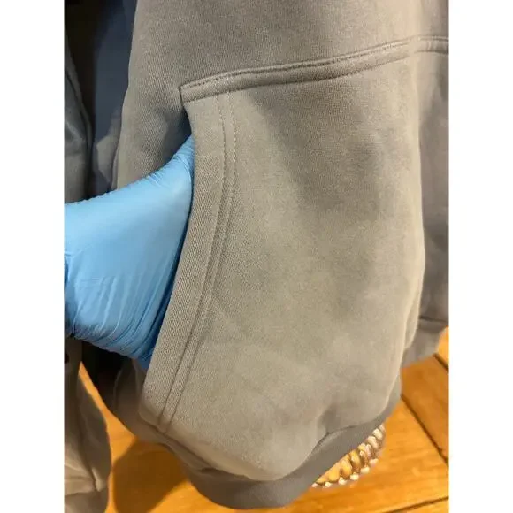 COMFRT M Slate Blu Soft Kangaroo Pocket Oversized Weighted Anti Anxiety Heavy - Picture 3 of 11